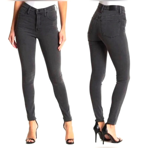 Madewell 10" High Rise Skinny Jeans Washed black Wash Women’s Size 31 - Picture 1 of 8